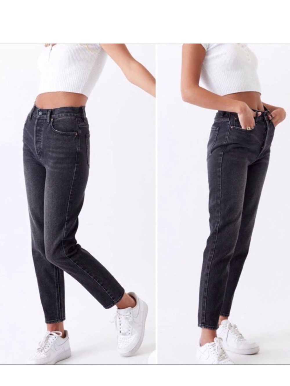 NWT PACSUN Ultra High-Rise slim Black Jeans